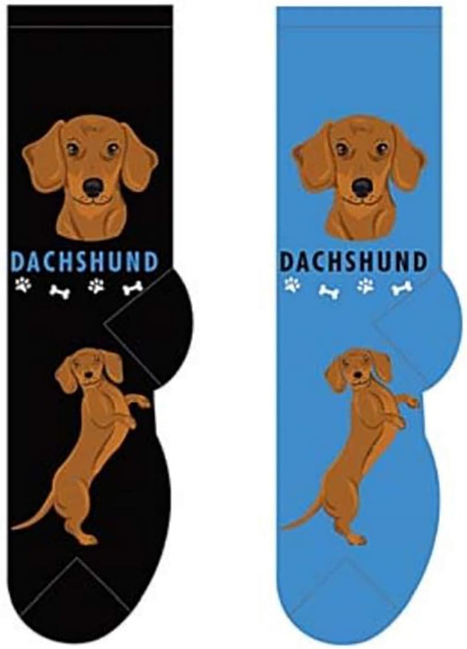 Foozys Unisex Crew Socks | Canine Small Dog Breed Novelty Socks (2 Pair)