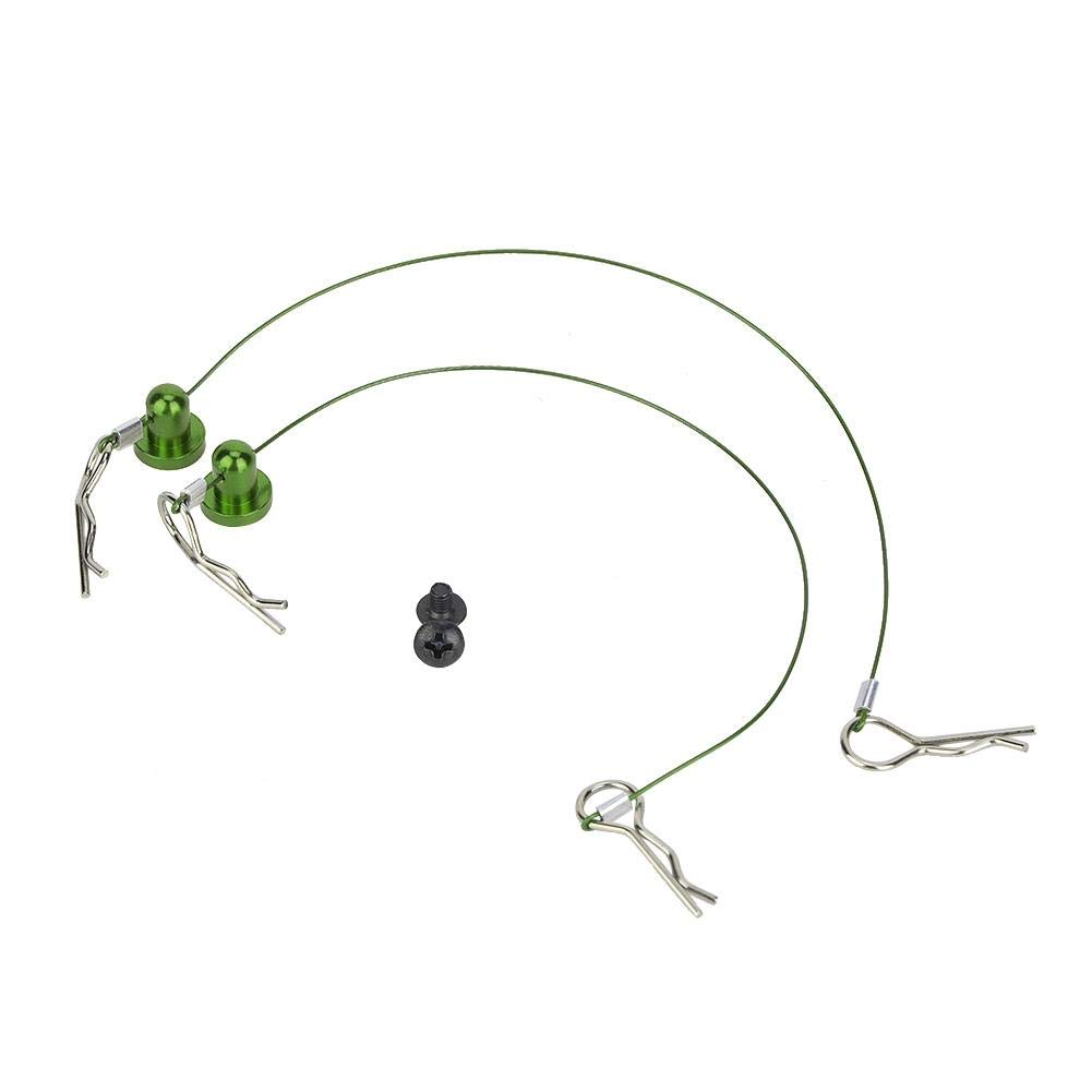 VGEBY Car Body Shell Clip Pins, Shell Body Clip Rope Car Shell Clips for 1/10 RC Car(Green) Model Toy