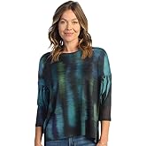 Jess & Jane Women's Reflections Slinky Knit Side Slit Tunic Top