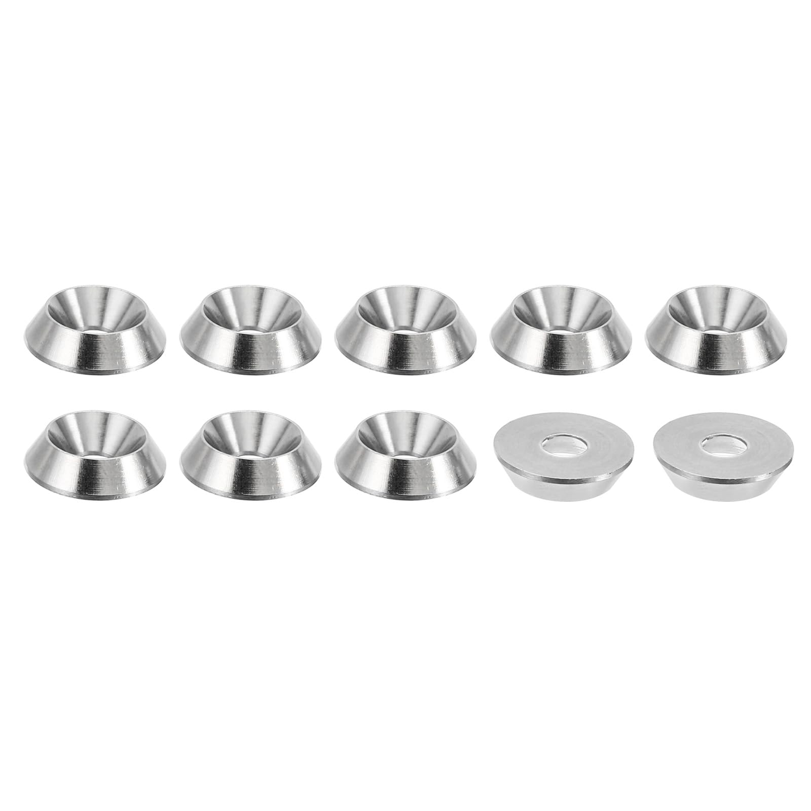 PATIKIL M4 Finish Countersunk Washer, 10pcs 13mm Dia. 3.2mm Tall Solid 304 Stainless Steel CNC Finish Cup Washer Screw Head Gasket for Industrial Construction — image 1