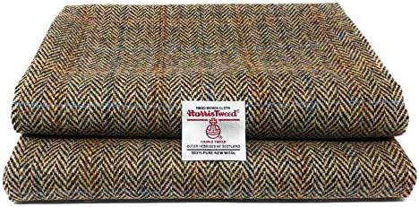 Amazon Com Traditional Harris Tweed Cloth With Authenticity Labels Brown Herringbone 50 X 30cm