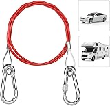 URAQT Breakaway Cable 7mm Steel Carabiner Hook 1m for Trailers Caravan view 8