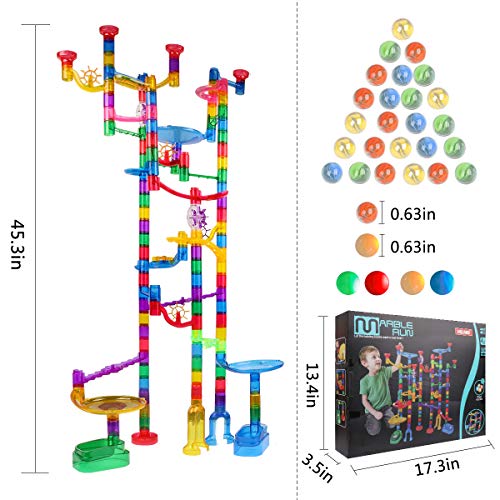 Meland Marble Run Sets for Kids 153Pcs Marble Race Track Marble Maze