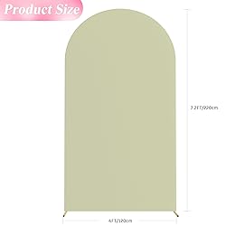 Wokceer 7.2FT Wedding Arch Cover Spandex Fitted