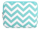 Mosiso iPad Pro 10.5 Case, Tablet Sleeve Bag for 2017 iPad 9.7 inch, iPad Air 2/Air, iPad 1/2/3/4, Canvas Fabric Protective Slim Pouch Cover, Chevron Hot Blue