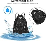 WESTWOOD FOX Drawstring Bag Waterproof Sport Gym Sack Backpack Black view 4
