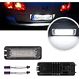 2pcs LED License Plate Lights Number Lamp for MK5 GTI MK6 MK7 Golf 5 Glof 6 Golf 7 New Beetle Passat CC Rabbit Eos Phaeton Polo Lupo Powered by Xenon White LED with Can-bus Error Free