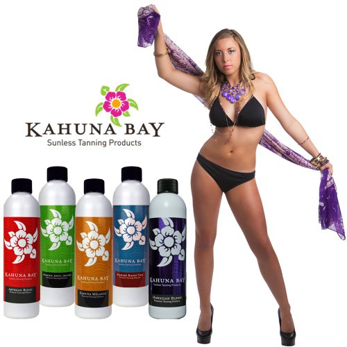 Kahuna Bay Tan Spray Tanning Solution Sample Pack, 5-8 oz Bottles, Mixed Levels