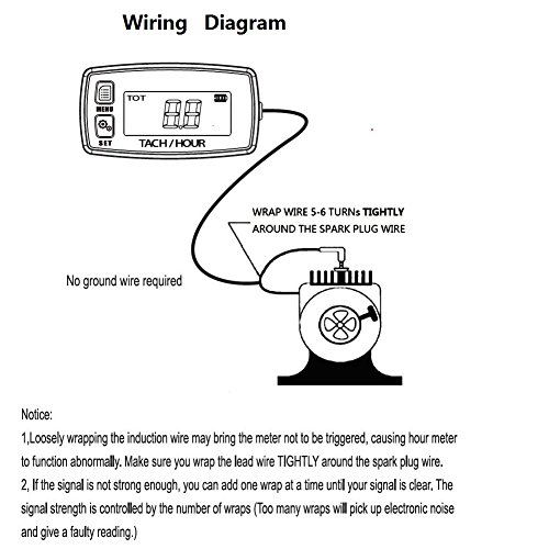 1 Resettable+Inductive+Tachometer+Motorcycle+Snowmobile