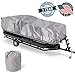 Pyle Universal Boat Adjustable Storage Cover - 25'-28'L to 96” Pontoon Boats Protection Custom Heavy Duty Waterproof Polyester Fabric, Snap Strap, Elastic Cord, Bag