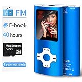 Mymahdi MP3/MP4 Portable Player,1.8 Inch LCD Screen and Micro SDHC Card Slot,Max Support 64GB Micro SD TF Card,Darkblue
