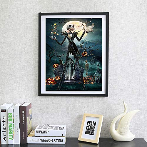 Happy Halloween - Full Drill Skull Ghost Pumpkin - 5D DIY Diamond Painting by Number Kits Franterd Embroidery Rhinestone Pasted Cross Stitch Handcraft Arts Craft Home Decor