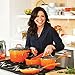 Rachael Ray Brights Nonstick Cookware Pots and Pans Set, 10 Piece, Orange Gradient