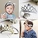 Gellwhu 2pcs Baby Girl Crown Headband Head Wrap Hair Band Headwear Gold Silver