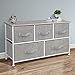 Sorbus Dresser with 5 Drawers - Storage Chest Organizer Unit with Steel Frame, Wood Top, Easy Pull Fabric Bins - Long Wide TV Stand for Bedroom Furniture, Hallway, Closet & Office Organization