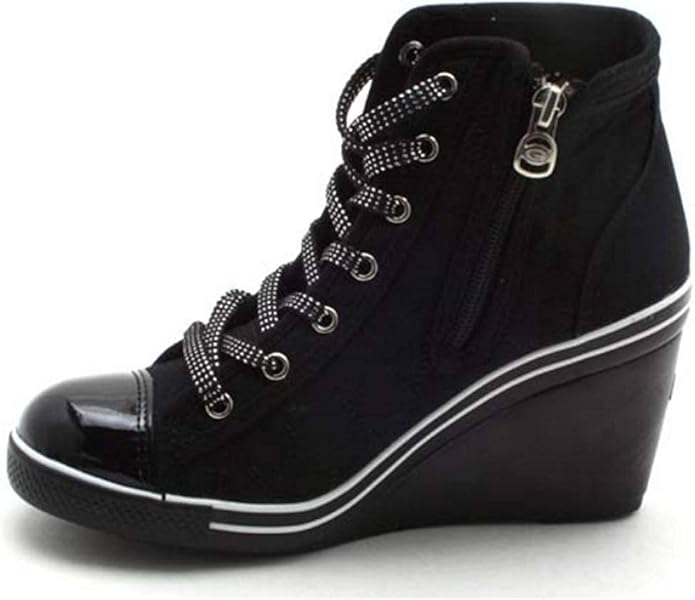 EpicStep Women�s Canvas Shoes High Top Wedges