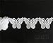 5 Meters Butterfly Lace Edge Trim Ribbon 5 cm Width Vintage Style White Edging Trimmings Fabric Embroidered Applique Sewing Craft Wedding Bridal Dress Embellishment DIY Decor Clothes Embroidery