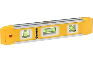 RONGPRO 9 Inch Torpedo Level, Magnetic Box Level with 45°/90°/180° Bubbles, Shock Resistant Bubble Level Tool for Measuring