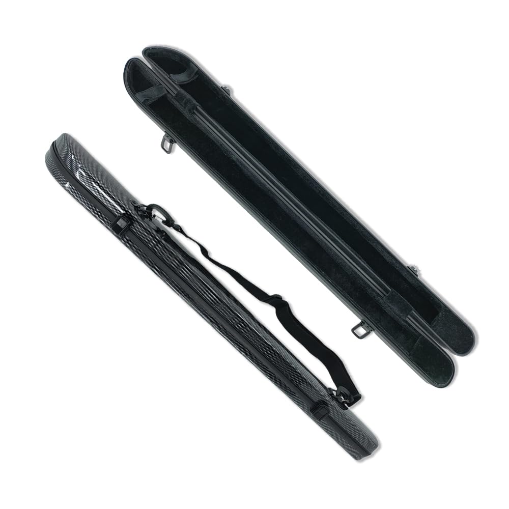 yinfente Violin Viola Cello Bow Case Carbon Fiber Strong Lightweight Bow Bag Hold 2pcs Bow Adjustable Strap