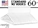 Neaties White Medium Weight Premium Plastic Hangers w/Hooks and Reinforced Shoulders, American Made Long Lasting Quality Hangers, Value Set of 60