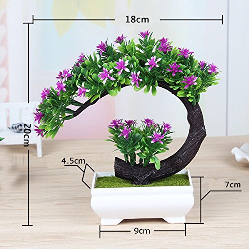 CAVEEN Artificial Topiary Plants in Pot Fake Green Bonsai Tree Decoration for Home Office Desktop Unique Gift #1