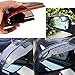 FEBRYTOLD 2 Pcs Smoked Black Mirror Rain Visor Smoke Guard, Rear View Side Mirror Rain Eyebrow, Carbon Fiber Rear View Mirror Visor Guard for Most Car, Truck and SUV