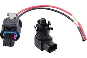 ApplianPar Outside Ambient Air Temperature Sensor and Connector Plug Pigtail Wire Harness Kit for Camaro Colorado Escalade Envision XT5