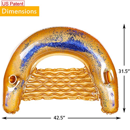 Triumpeek Inflatable Pool Float Chair, Water Lounge Floaties for Adults