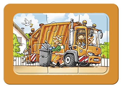 Ravensburger Kinderpuzzle 06944 - Müllabfuhr, Krankenwagen, Abschleppwagen - My first puzzle - Rahmenpuzzle – Bild 3