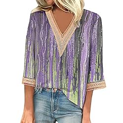 Cheifay Tank Tops Women Beach 3/4 Sleeve Shirts for