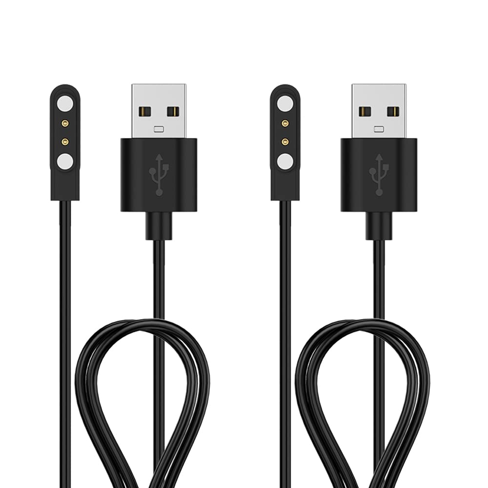 2PS Magnetic Charger Cable Compatible with YAMAY SW023 Willful SW021 SW025 Letsfit ID206 ID205L LETSCOM ID205U LIFEBEE ID205S ID216,USB Charging Cable 3.3ft for Umidigi Uwatch 3S 3 2S 2 Urun