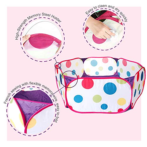 Aeroway X-Large Purple Kids Ball Pit Toddler Ball Playpen Baby Play Pit with Zippered Storage Bag Ideal for Toddlers Pets Indoor Outdoor Play (Balls Not Included)