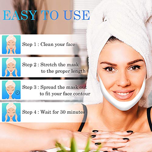 5 Piece V Line Lifting Mask Invisible Face Slimming Strap, Chin Up