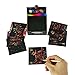 Jar Melo Scratch Art Notes; 130 Sheets; with 2 Wooden Styluses; Rainbow Mini Notes; 4 Kinds of pattens as Backgrounds; Scratch Magic NotesNotes; Scratch Magic Notes