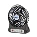innobay Personal Fan Rechargeable Battery Operated with LED Light, Quiet (4-inch, Black)