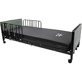 Med Mart Fully Electric Hospital Bed Set | Foam Mattress, Half Rails Included, Enhanced Comfort, Convenience