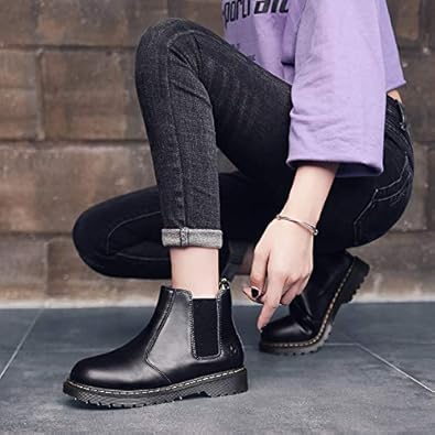 Winter and Autumn Womens Boots Flat Chelsea Boots Martin
