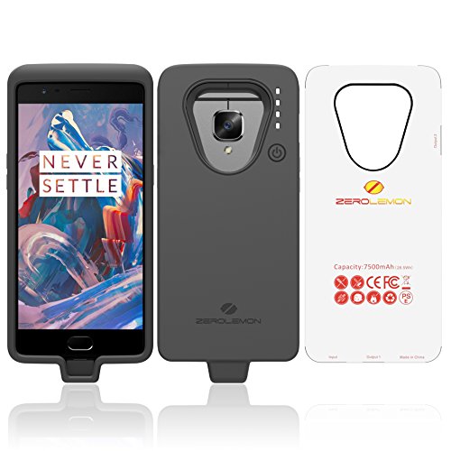 Oneplus 3/3t battery case, zerolemon oneplus 3/3t 7500m…