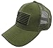 USA Flag Patch Tactical Style Mesh Trucker Baseball Cap Hat Army Green