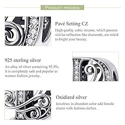 BETTY&SARAH 925 Sterling Silver Letter D Charms for