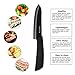 Ceramic Chef Knife, 6 inch Utility Kitchen Knife with Non-Slip Handle for Fruits, Vegetables and Meat - Sharp Blade, Eco Friendly, Black (6 inch)