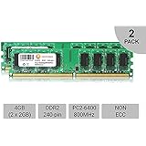 4GB Kit Lot 2x 2GB PC2-6400 6400 DDR2 DDR-2 800mhz 800 Desktop Memory RAM by CENTERNEX