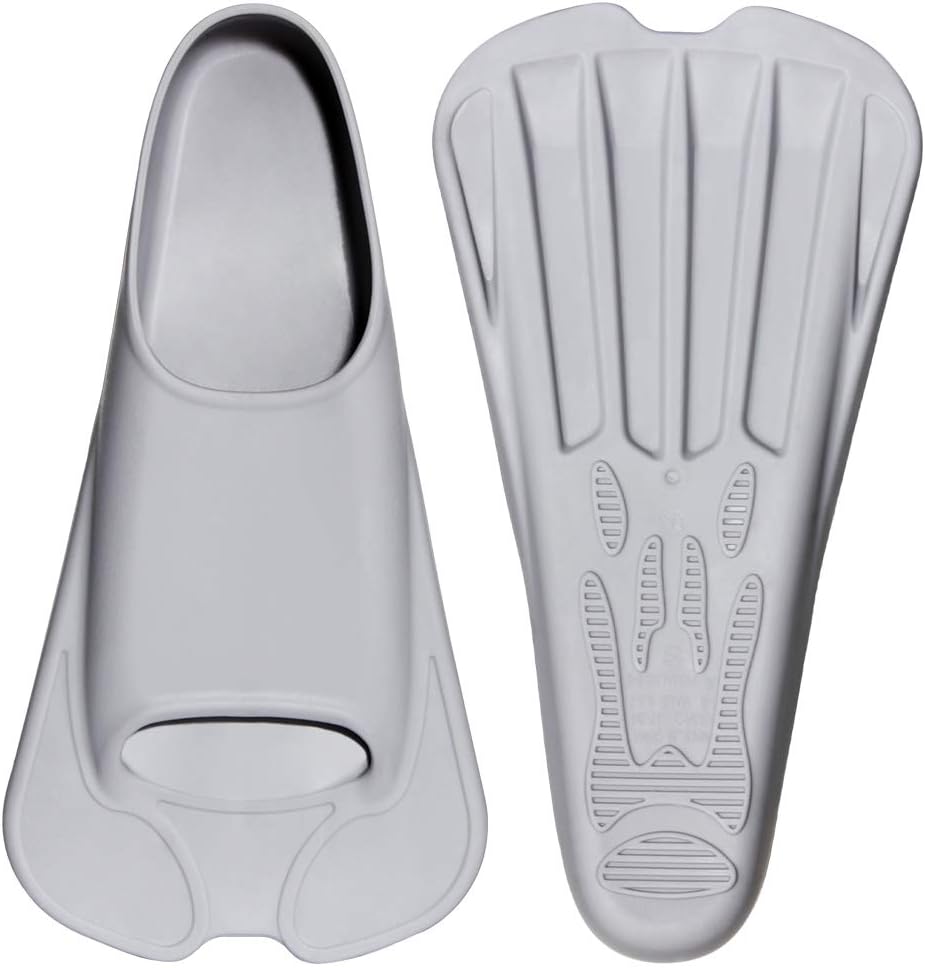 CAPAS Swim Training Fins Comfortable Silicone Swimming Floating Flippers Short Blade Build Leg Strength