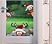 TOARTi Christmas Reindeer Wall Decal,Lovely Christmas Wall Sticker for Kids Room Decoration,Adorable Window Cling Decal,Christmas Home Decals (9 pcs)