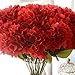 Youngman 5 Heads Hydrangea Beautiful Artificial Flower Bunch Bouquet Home Wedding Decor (Red)