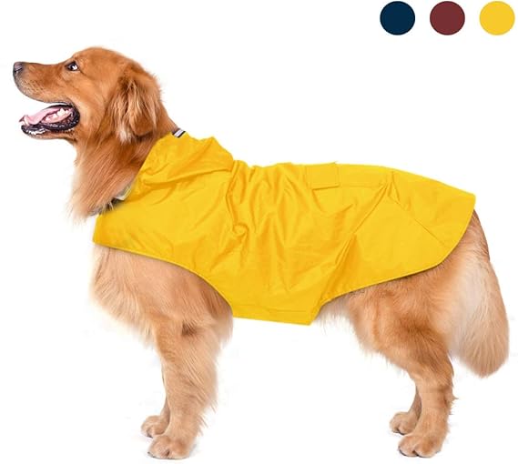 Impermeabile Per Cani Bwiv - Con Strisce Riflettenti, Arancione Taglia XL - Foto 2