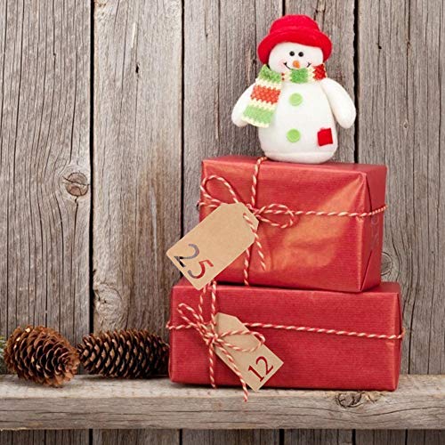 93 PCS Kraft Paper Tags Hanging Number Tags with String for Digital Countdown Ornaments Birthday Wedding Anniversary and Party Decoration