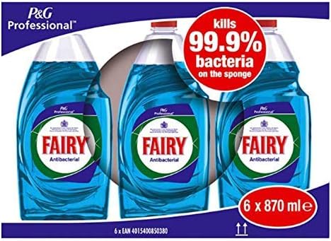 Fairy Antibacterial Washing Up Liquid (870ml) - Pack of 6, blue, 870 ml (Pack of 6) - Image 3