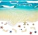 DZT1968 3D Beach Floor Wall Sticker Removable Mural Decals Vinyl Art Living Room Decor