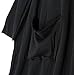 Mordenmiss Women's 2017 New Loose Long Top Cotton Hoodies Dress With Front Big Pocket Style 1 L Black